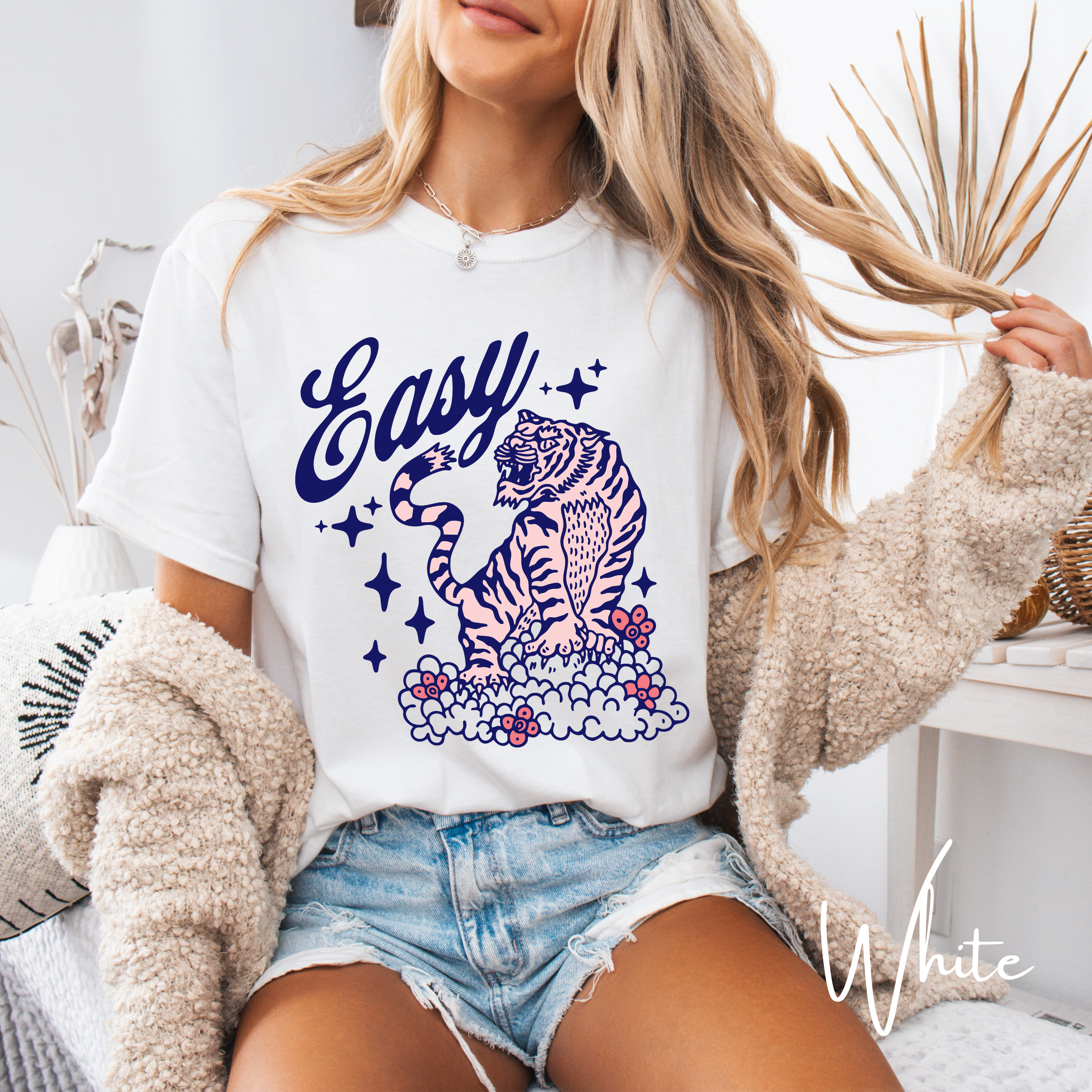 Relaxed ‘Easy Tiger’ Graphic Tee 😌🐅 – Comfort Colors 1717 Easy Tiger Shirt