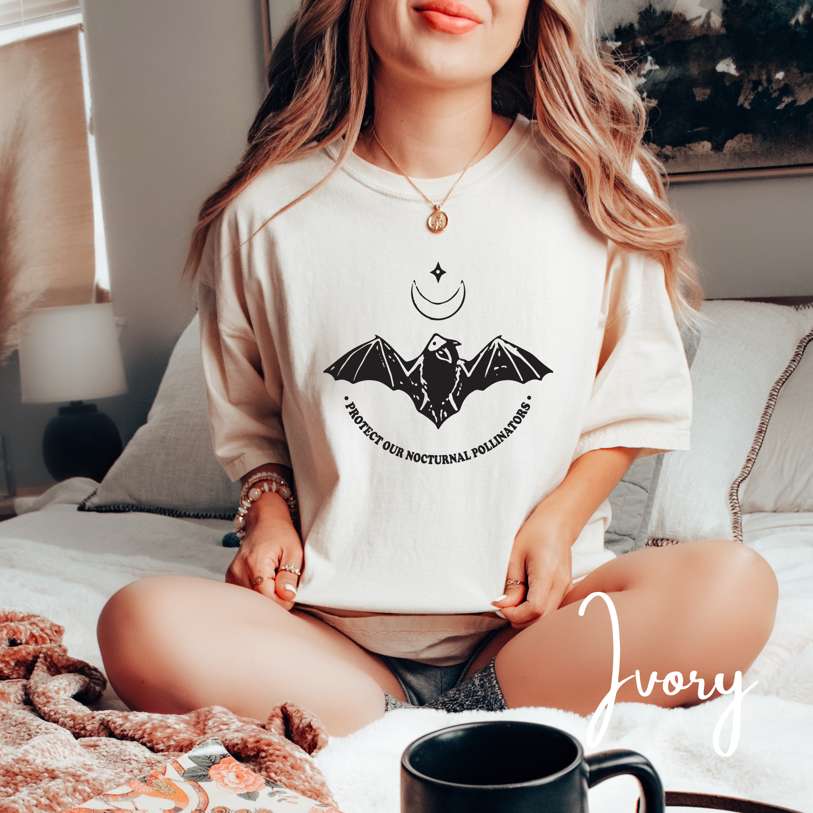 Protect Our Nocturnal Pollinators T-Shirt | Comfort Colors 1717 Bat Conservation Tee