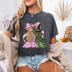 Comfort Colors 1717 Tee 💚✨ Glinda & Elphaba Inspired Design 👯‍♀️🎀 Coquette Bow Aesthetic Shirt