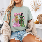 Comfort Colors 1717 Tee 💚✨ Glinda & Elphaba Inspired Design 👯‍♀️🎀 Coquette Bow Aesthetic Shirt