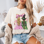 Comfort Colors 1717 Tee 💚✨ Glinda & Elphaba Inspired Design 👯‍♀️🎀 Coquette Bow Aesthetic Shirt