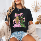 Comfort Colors 1717 Tee 💚✨ Glinda & Elphaba Inspired Design 👯‍♀️🎀 Coquette Bow Aesthetic Shirt