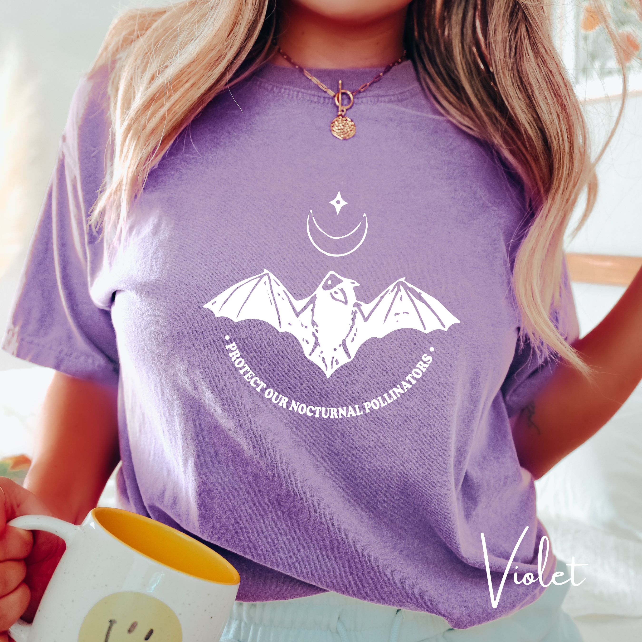 Protect Our Nocturnal Pollinators T-Shirt | Comfort Colors 1717 Bat Conservation Tee