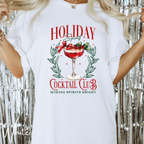 🍸✨ Holiday Cocktail Club Comfort Colors 1717 Tee – Making Spirits Bright Retro Christmas Shirt 🎄🍒