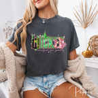 Comfort Colors 1717 Tee 💚✨ “WICKED Changed for Good” Inspired Design 👯‍♀️🎀 Witchy Duo Letter Art Shirt