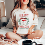 🍸✨ Holiday Cocktail Club Comfort Colors 1717 Tee – Making Spirits Bright Retro Christmas Shirt 🎄🍒