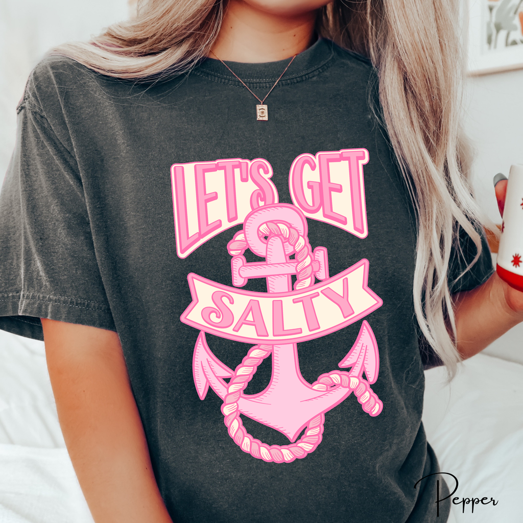 Salty & Let’s Get Salty 💍⚓️ Bachelorette Tees - Comfort Colors 1717 Nautical Bachelorette Party Group Shirts