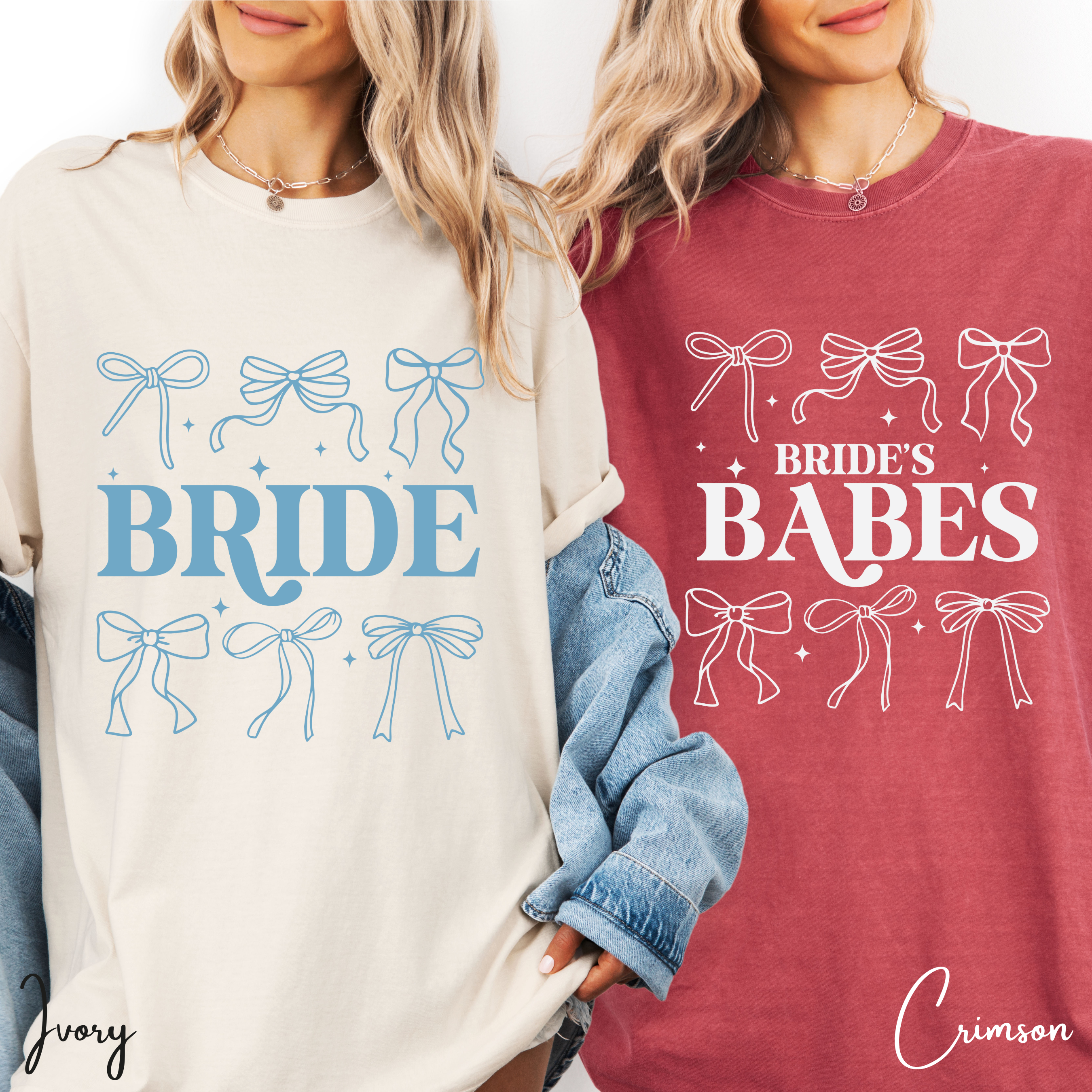 Bride & Brides Babes Coquette Bow Bachelorette Party Tees 👰✨ Comfort Colors 1717 Bride Tshirts