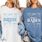 Bride & Brides Babes Coquette Bow Bachelorette Party Tees 👰✨ Comfort Colors 1717 Bride Tshirts