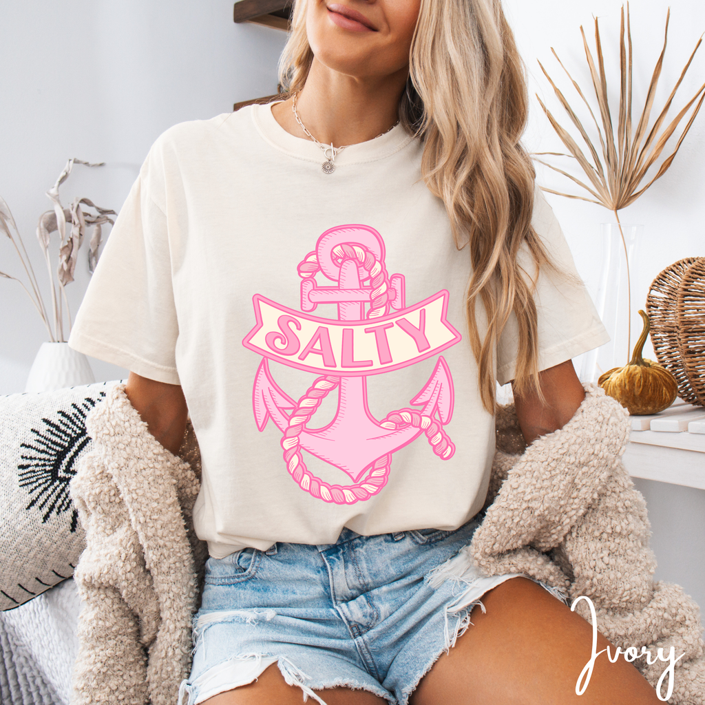 Salty & Let’s Get Salty 💍⚓️ Bachelorette Tees - Comfort Colors 1717 Nautical Bachelorette Party Group Shirts