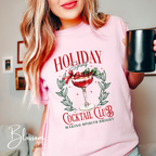 🍸✨ Holiday Cocktail Club Comfort Colors 1717 Tee – Making Spirits Bright Retro Christmas Shirt 🎄🍒