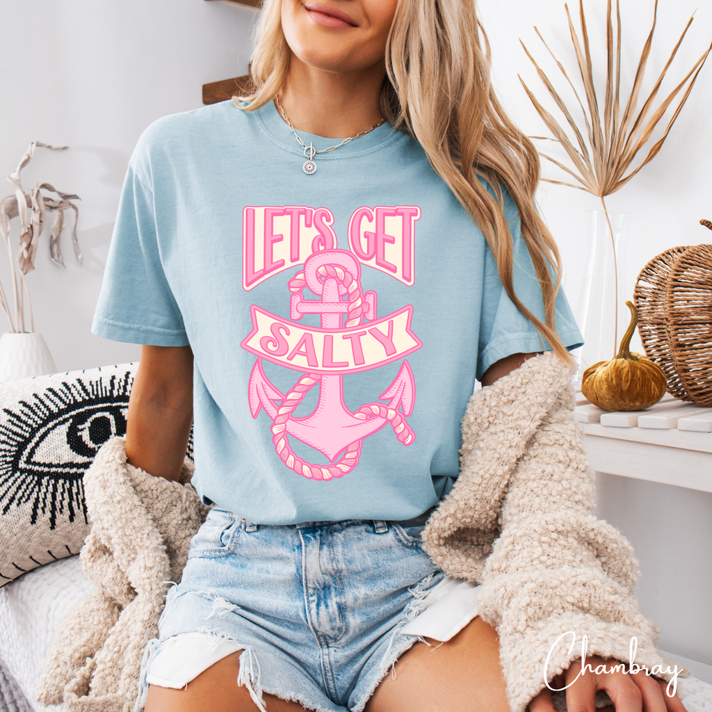 Salty & Let’s Get Salty 💍⚓️ Bachelorette Tees - Comfort Colors 1717 Nautical Bachelorette Party Group Shirts