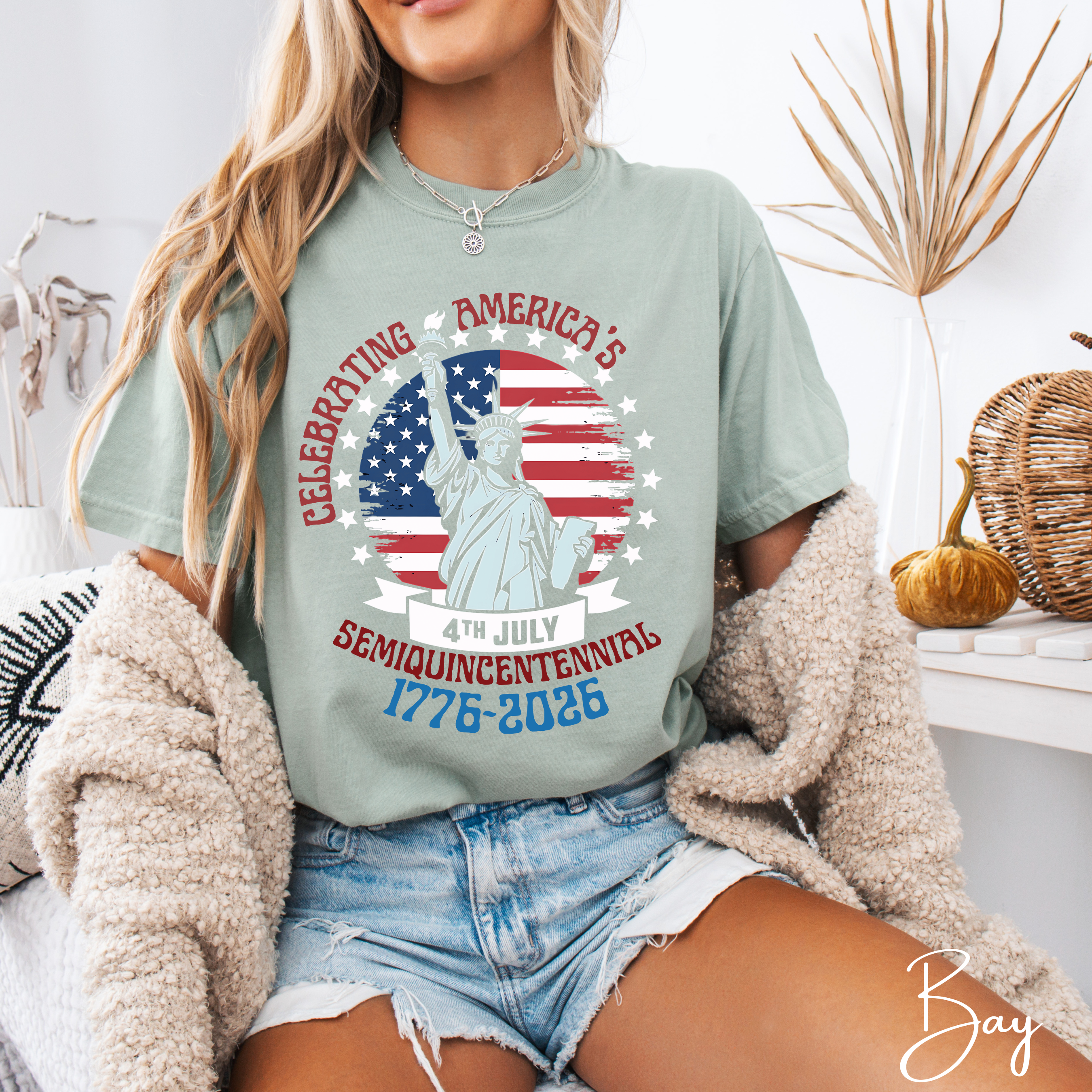 🇺🇸 Celebrating America’s Semiquincentennial Comfort Colors T-Shirt | Statue of Liberty Patriotic Tee | 1776–2026