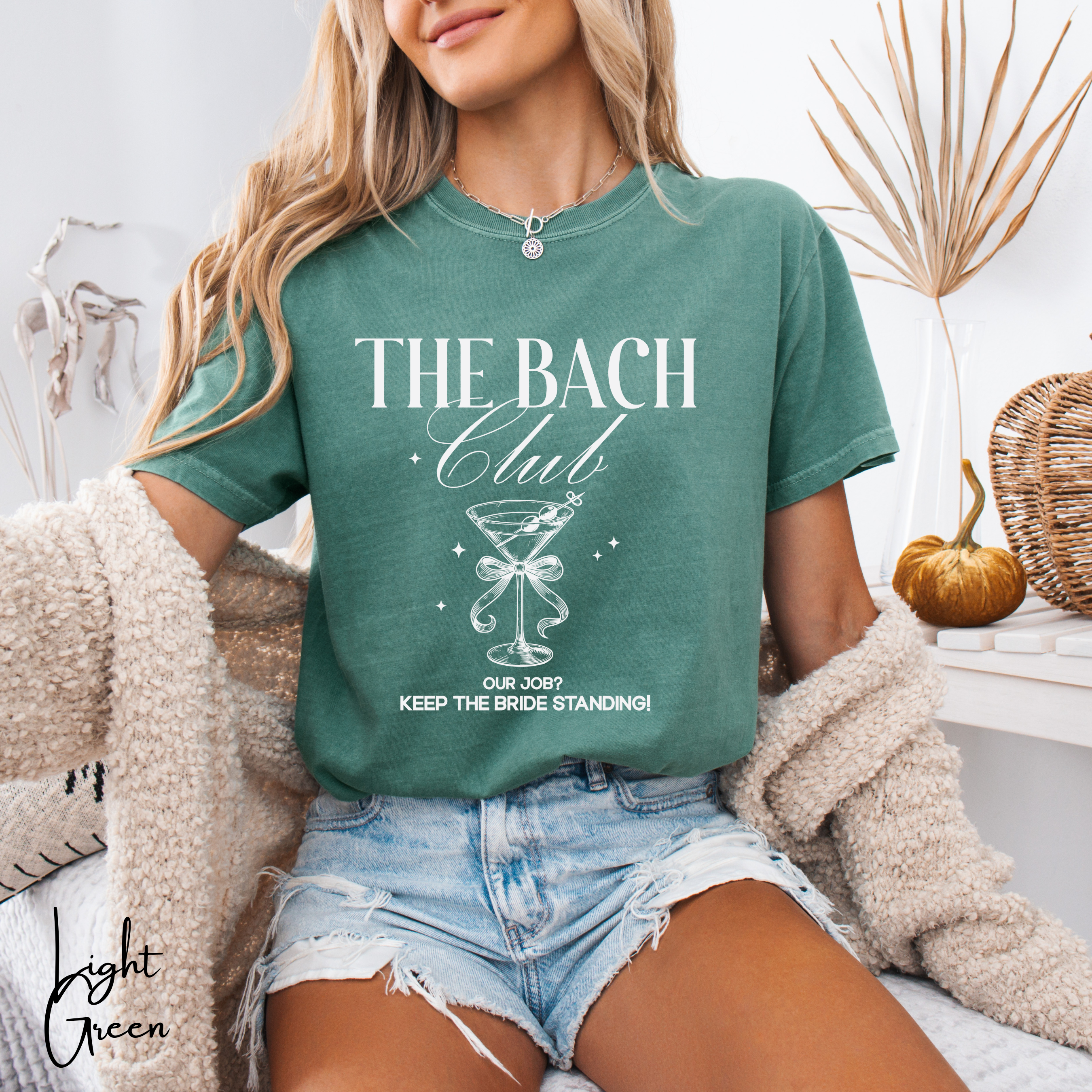 🍹 Bachelorette Party Shirts 🍸 “The Bride” & “The Bach Party” – Martini Themed Comfort Colors 1717 Tshirts