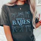Bride & Brides Babes Coquette Bow Bachelorette Party Tees 👰✨ Comfort Colors 1717 Bride Tshirts