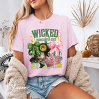 ✨ Wicked “Defying Gravity” Comfort Colors 1717 Tee 🌙💚💗 | Front & Back Magical Coquette Design 🧙‍♀️🎀