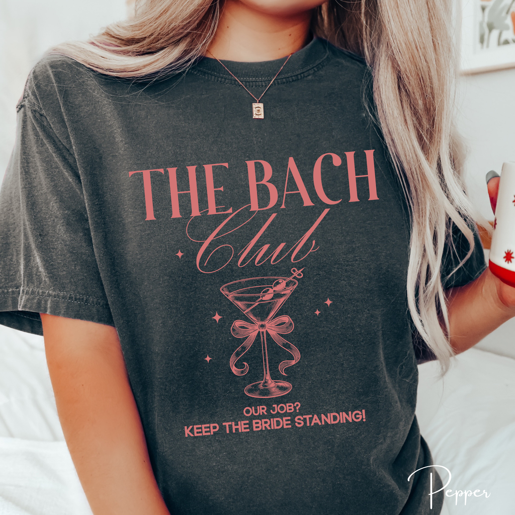 🍹 Bachelorette Party Shirts 🍸 “The Bride” & “The Bach Party” – Martini Themed Comfort Colors 1717 Tshirts