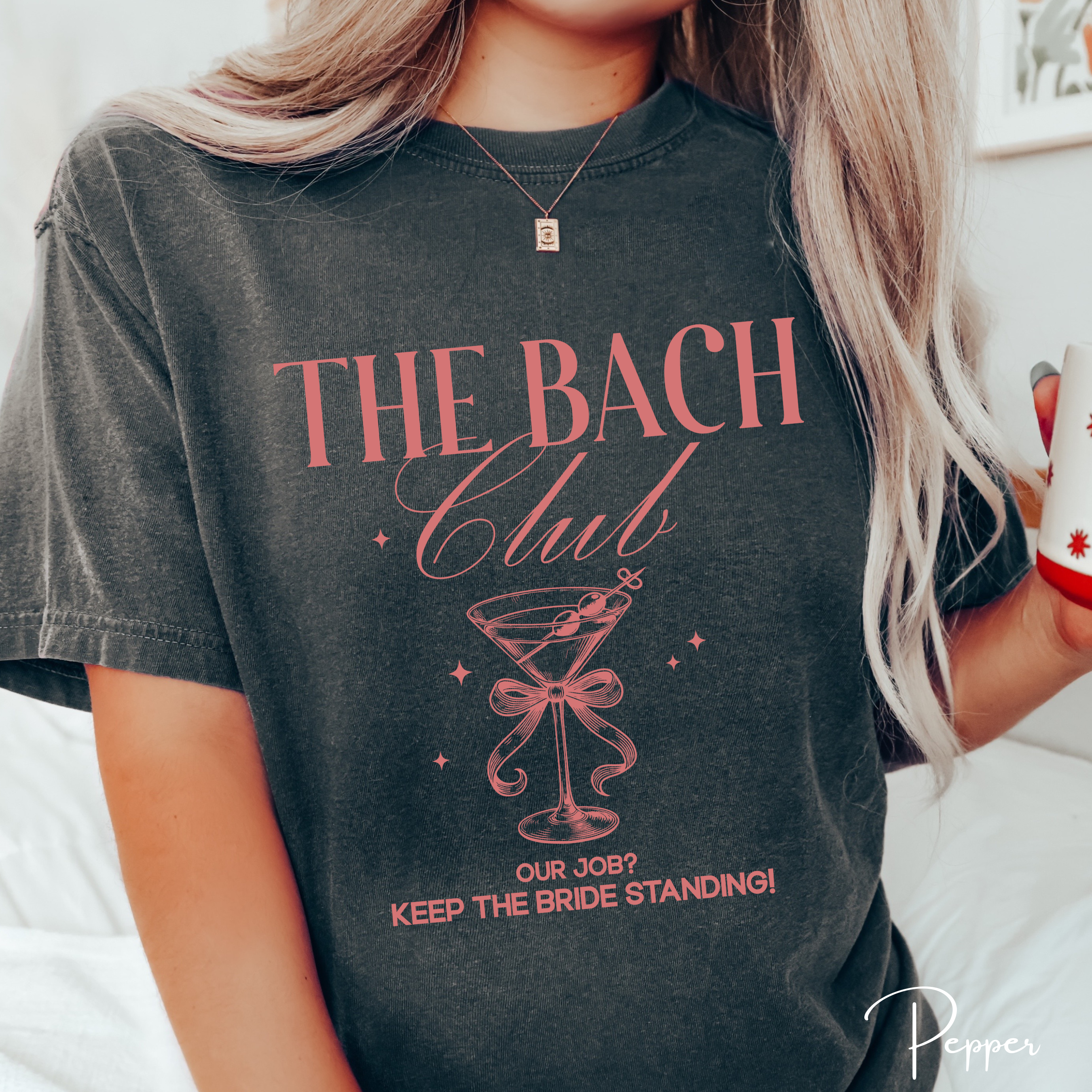 🍹 Bachelorette Party Shirts 🍸 “The Bride” & “The Bach Party” – Martini Themed Comfort Colors 1717 Tshirts