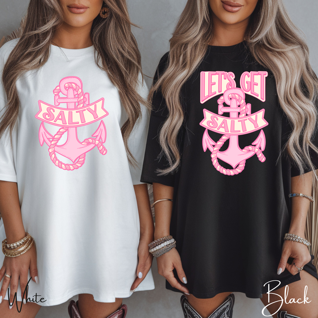 Salty & Let’s Get Salty 💍⚓️ Bachelorette Tees - Comfort Colors 1717 Nautical Bachelorette Party Group Shirts