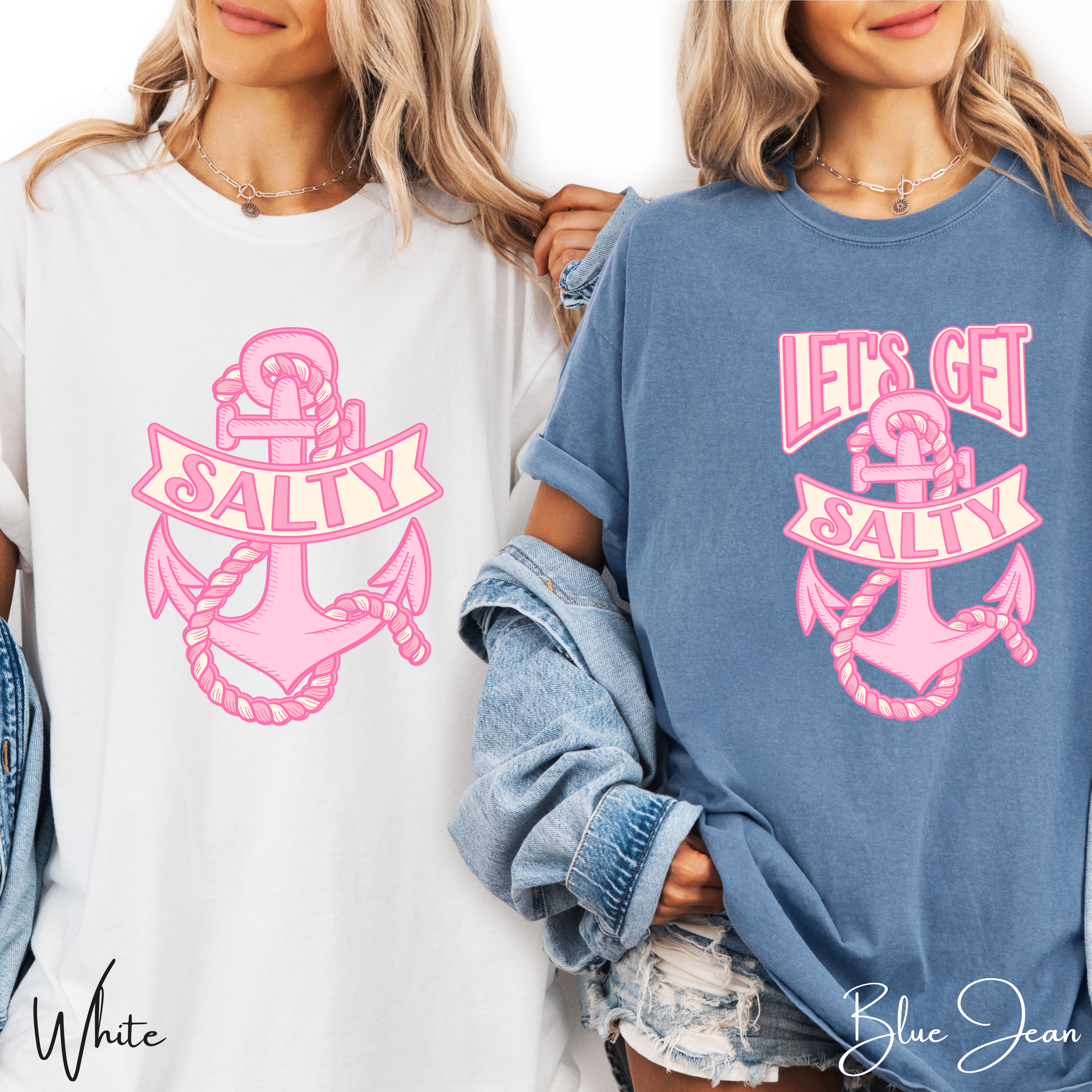 Salty & Let’s Get Salty 💍⚓️ Bachelorette Tees - Comfort Colors 1717 Nautical Bachelorette Party Group Shirts