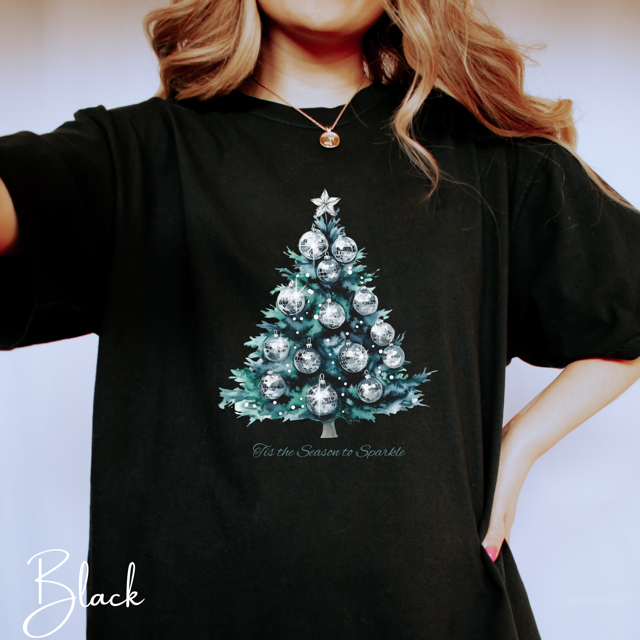 ✨🌲 Tis the Season to Sparkle Christmas Shirt – Disco Ball Christmas Tree Tee • Retro Festive Holiday Sparkle Comfort Colors 1717 Tshirt