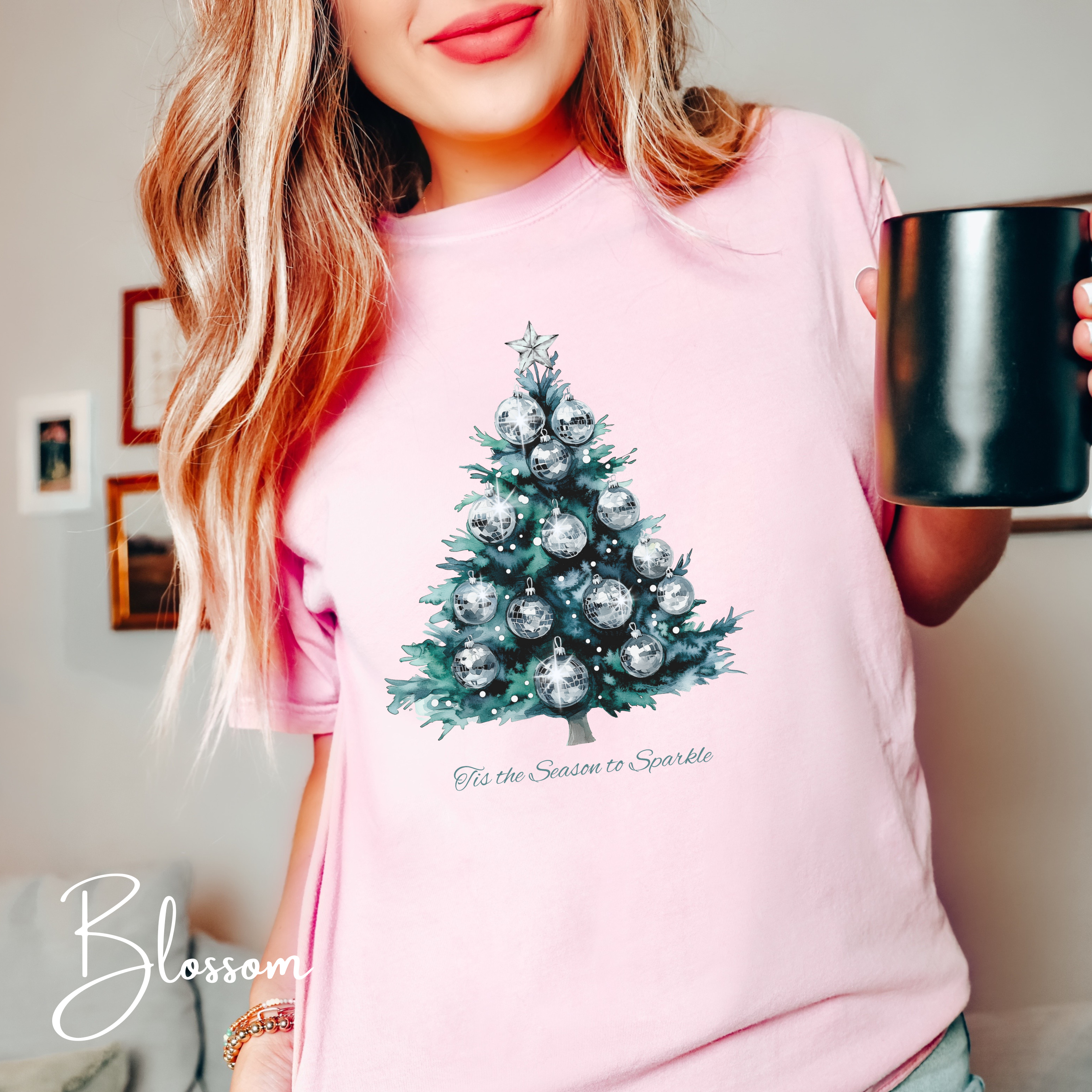 ✨🌲 Tis the Season to Sparkle Christmas Shirt – Disco Ball Christmas Tree Tee • Retro Festive Holiday Sparkle Comfort Colors 1717 Tshirt