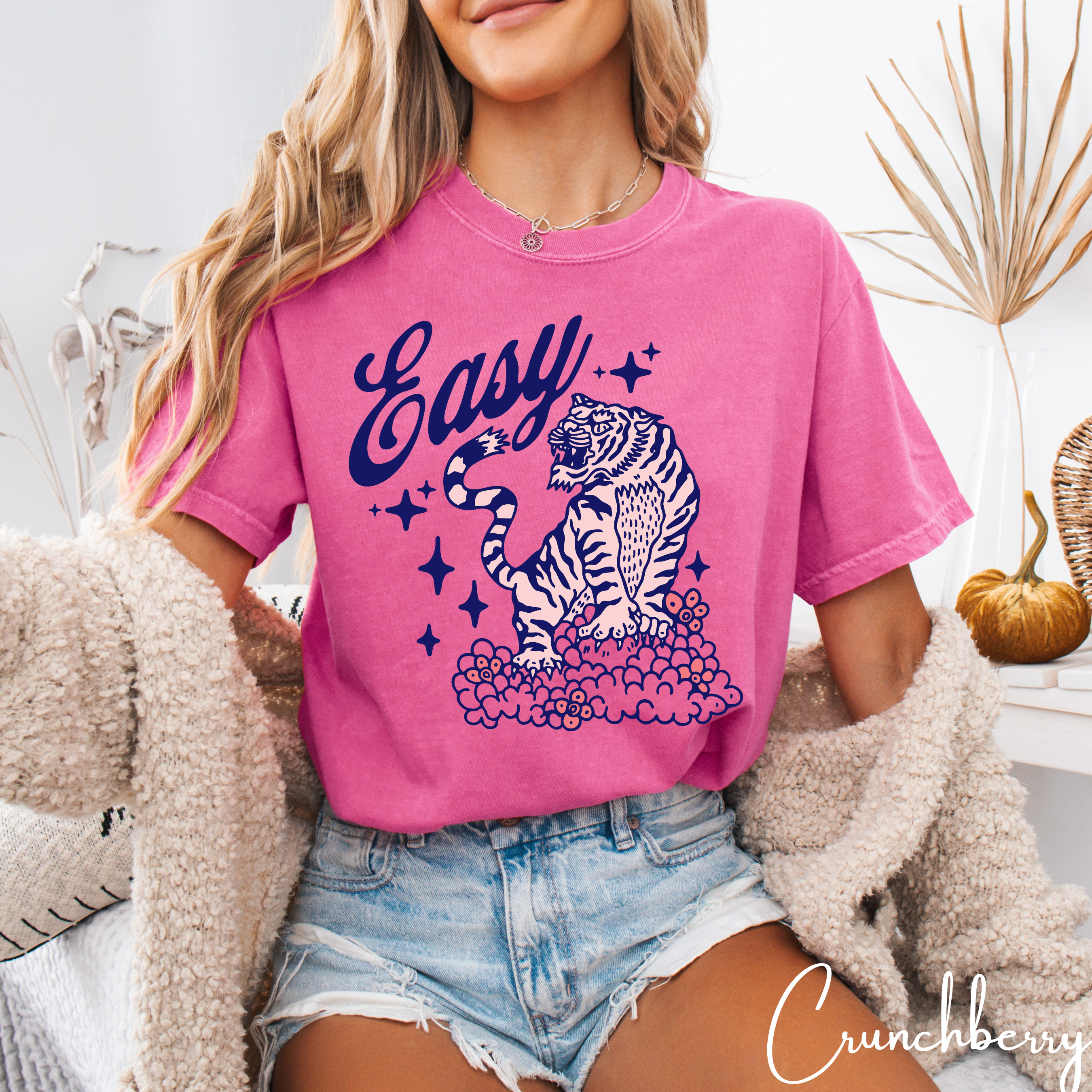 Relaxed ‘Easy Tiger’ Graphic Tee 😌🐅 – Comfort Colors 1717 Easy Tiger Shirt