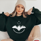Protect Our Nocturnal Pollinators Sweatshirt 🌙🦇 | Bat &amp; Moon Eco Design | Nature Lover Gildan 18000 Sweatshirt