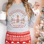 Christmas Crew Gingerbread House Christmas Baking Bella Canvas 3501 Long Sleeve Shirt