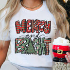 Merry Christmas Graffiti Bella Canvas 3001 Tshirt