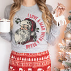 I Love a Man With a Beard Vintage Santa Christmas Bella Canvas 3501 Long Sleeve Shirt