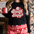 Santa Baby Christmas Bella Canvas 3501 Long Sleeve Shirt