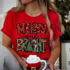 Merry Christmas Graffiti Bella Canvas 3001 Tshirt