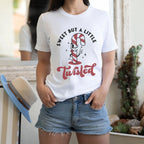 Sweet But a Little Bit Twisted Candy Cane Bella Canvas 3001 Tshirt