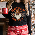 Howdy Santa Christmas Bella Canvas 3501 Long Sleeve Shirt