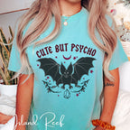 Cute But Psycho Bat T-Shirt | Spooky Sweet Aesthetic Comfort Colors 1717 Tshirt