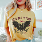 Cute But Psycho Bat T-Shirt | Spooky Sweet Aesthetic Comfort Colors 1717 Tshirt