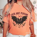 Cute But Psycho Bat T-Shirt | Spooky Sweet Aesthetic Comfort Colors 1717 Tshirt