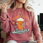 “Pumpkin Spice Junkie” |Skeleton Hand Autumn Comfort Colors 1566 Sweatshirt