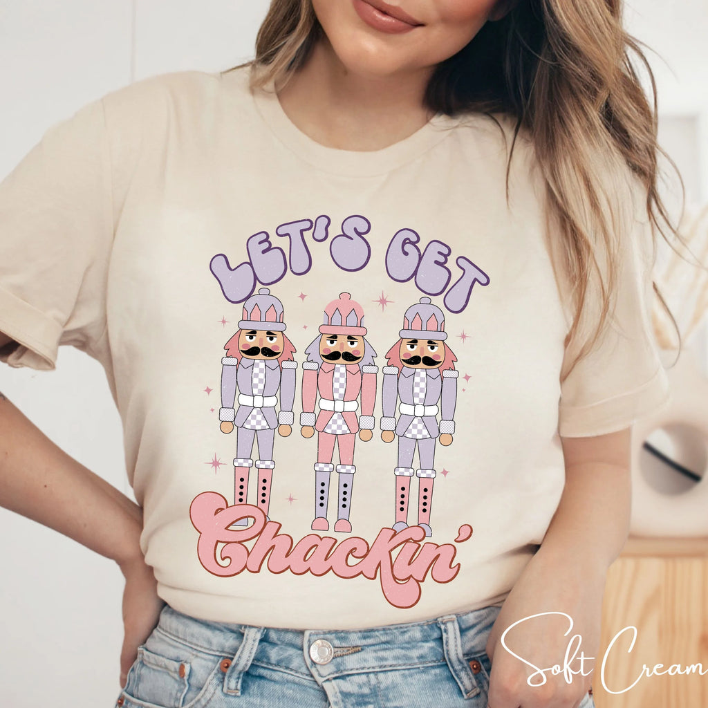 Let's Get Crackin Christmas Nutcrackers Bella Canvas 3001 Tshirt