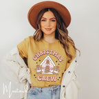 Christmas Crew Baking Gingerbread House Christmas Bella Canvas 3001 Tshirt