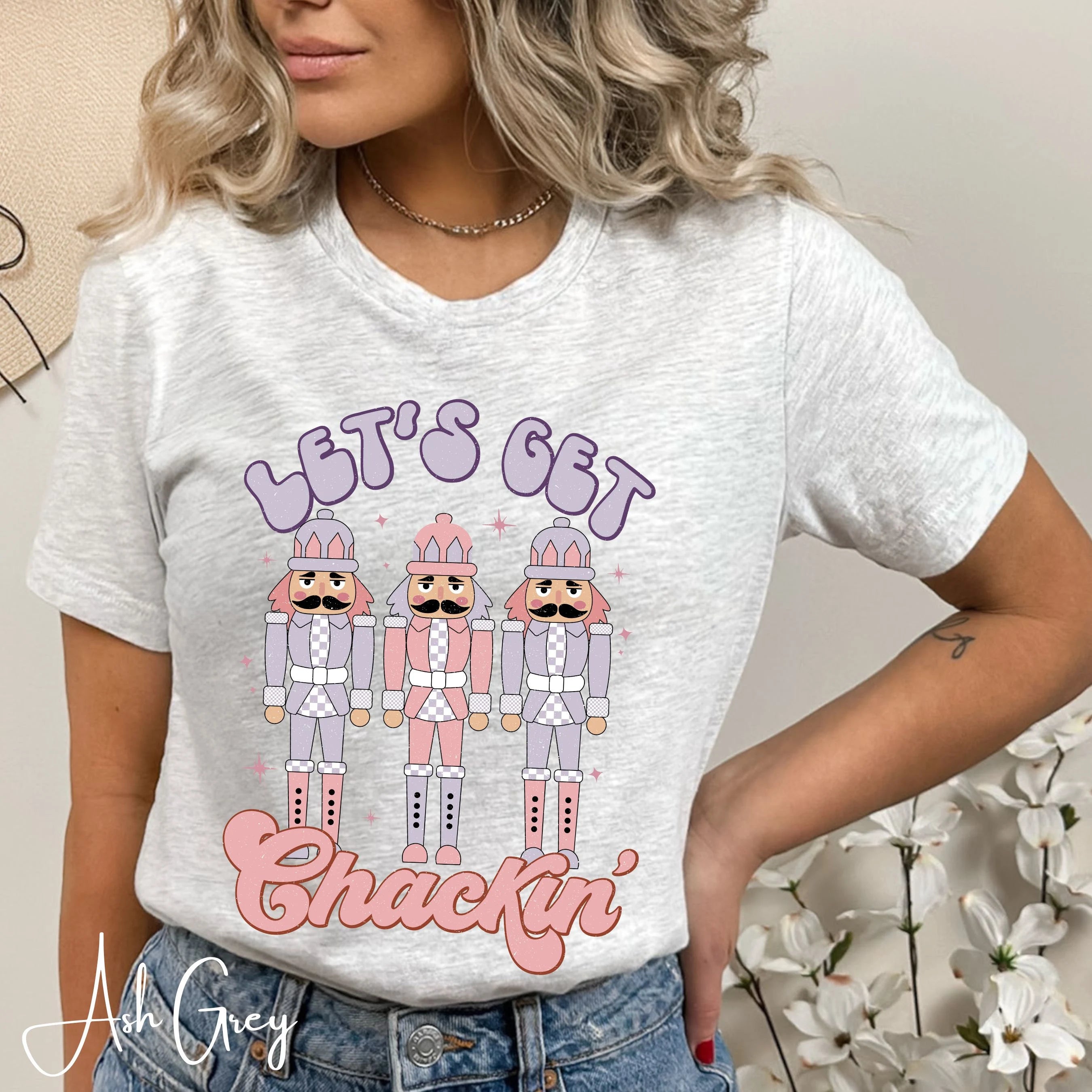 Let's Get Crackin Christmas Nutcrackers Bella Canvas 3001 Tshirt