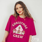 Christmas Crew Baking Gingerbread House Christmas Bella Canvas 3001 Tshirt