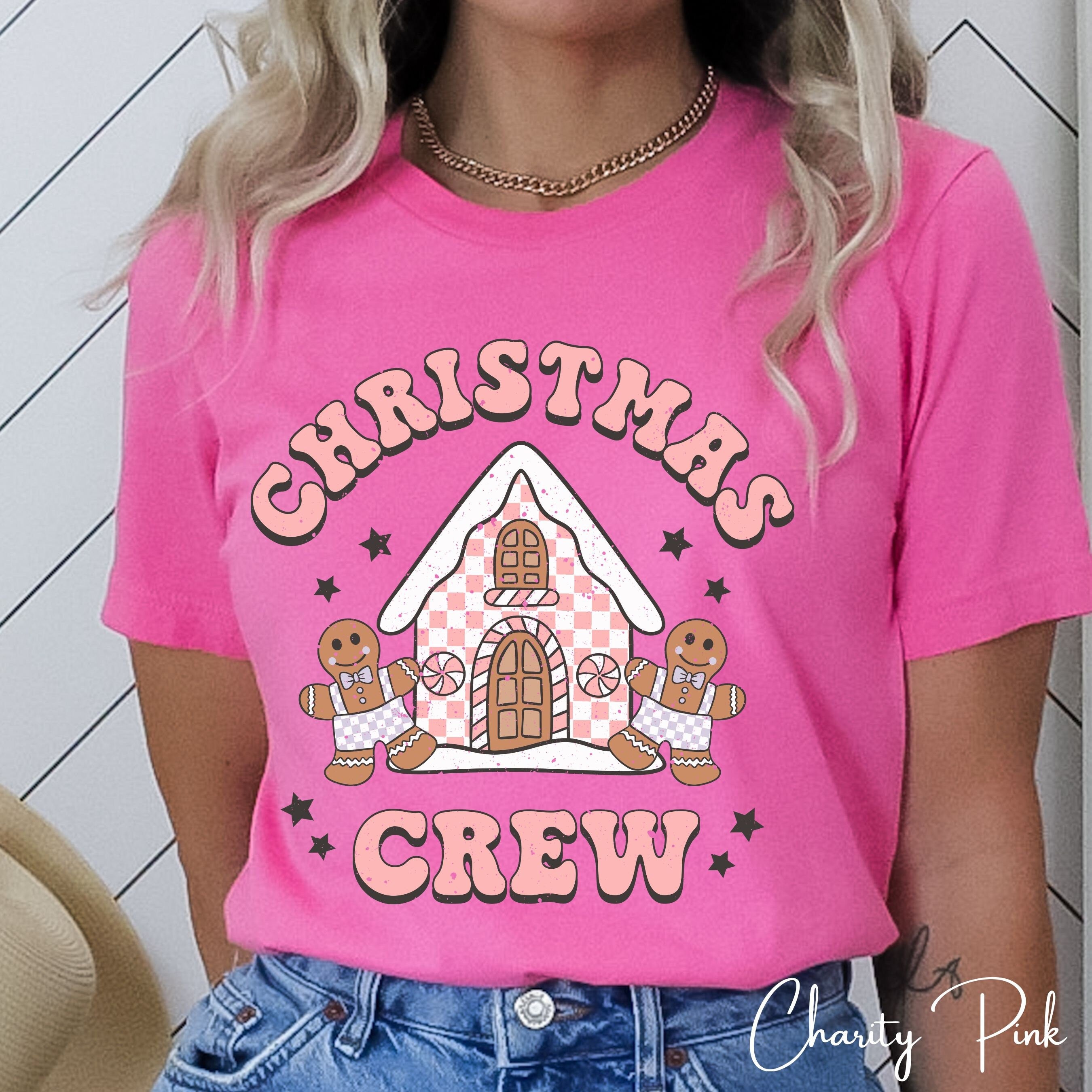 Christmas Crew Baking Gingerbread House Christmas Bella Canvas 3001 Tshirt