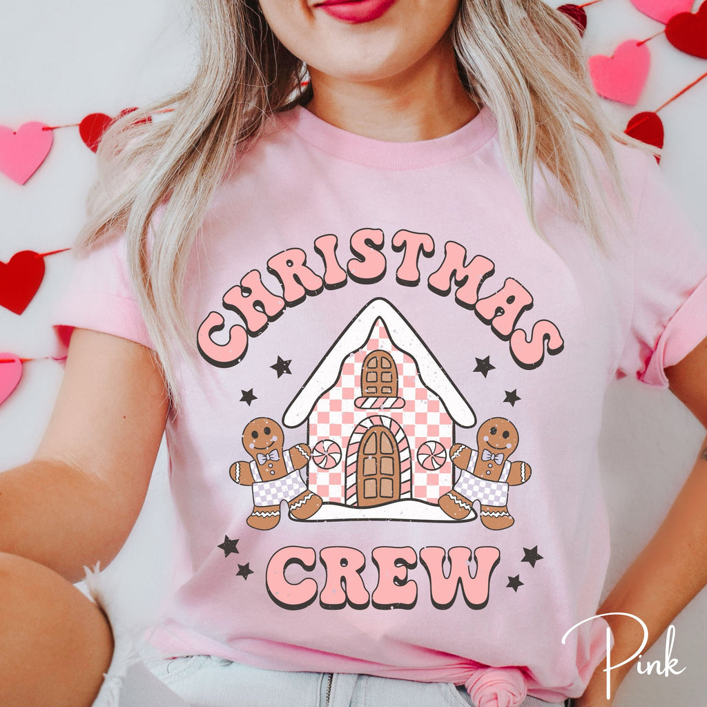 Christmas Crew Baking Gingerbread House Christmas Bella Canvas 3001 Tshirt