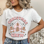 Christmas Crew Baking Gingerbread House Christmas Bella Canvas 3001 Tshirt