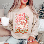 Stay Merry and Bright Santa Christmas Gildan 18000 Sweatshirt