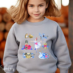 Nutcracker Ballet Kids Christmas Sweatshirt 🎄 | Ballerina, Swan & Nutcracker Design | Holiday Pullover Gildan 18000B Sweatshirt