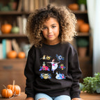 Nutcracker Ballet Kids Christmas Sweatshirt 🎄 | Ballerina, Swan & Nutcracker Design | Holiday Pullover Gildan 18000B Sweatshirt