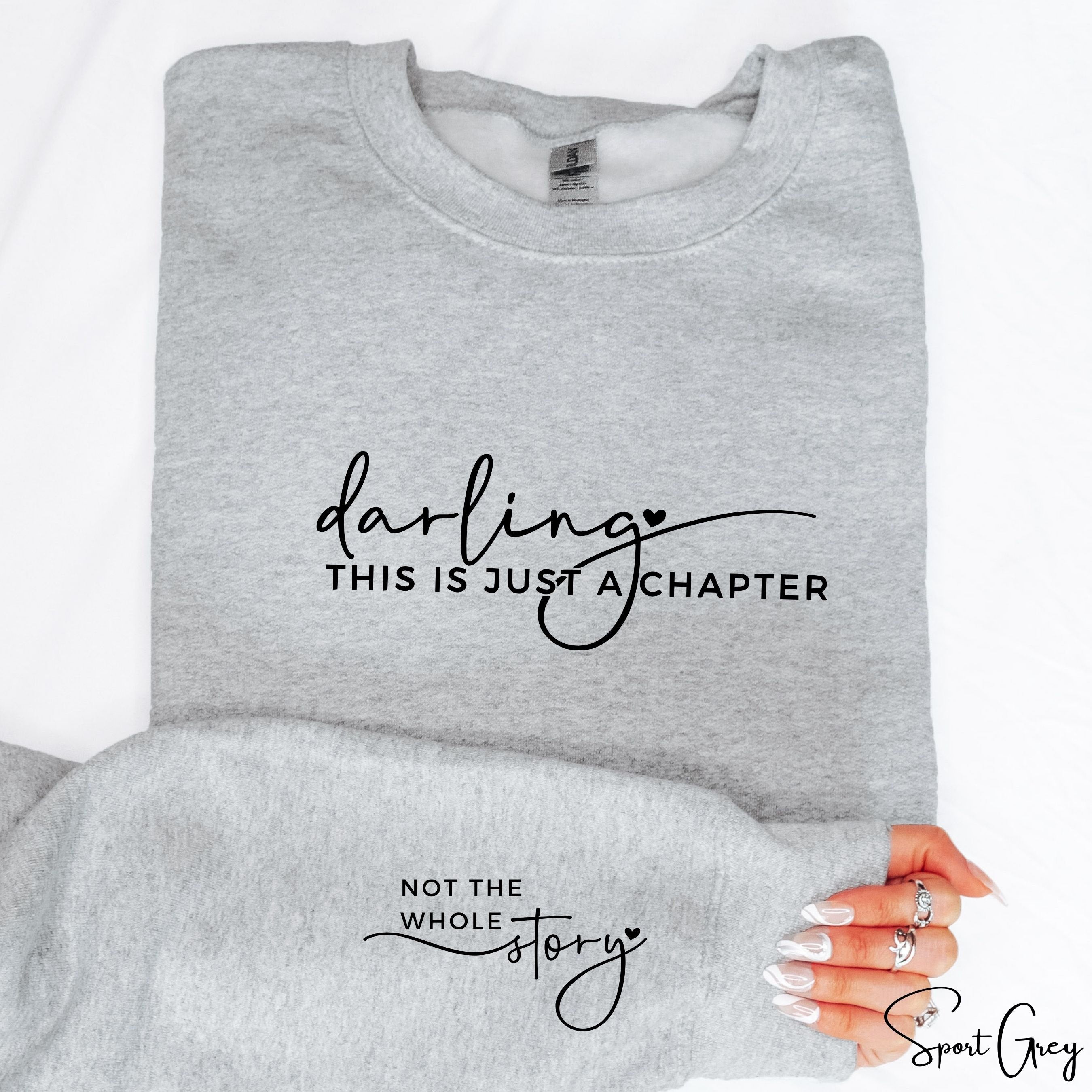 Darling, This Is Just a Chapter Mental Health Double-Print Gildan 18000 Sweatshirt
